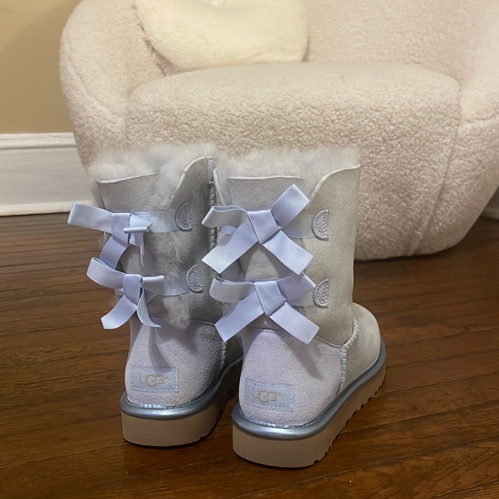 COPY - UGG Bailey Bow II Metallic Sky Blue Boots - Women’s Size 7